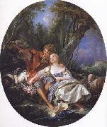 Francois Boucher Shepherd and Shepherdess painting